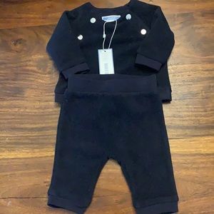 Jacadi Baby Navy 2pc Fleece Set unisex